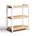 Wooden three-tier shelf for storage and display in natural finish 80 x 30 x 90cm