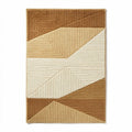 Geometric area rug in beige and brown tones made of durable fabric 120 x 80 x 1.5cm