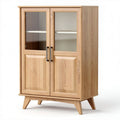 Wooden display cabinet with glass doors suitable for living room 80 x 40 x 120cm
